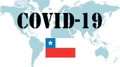 Covid-19 text with Chile Flag
