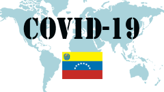 Covid-19 text with Venezuela Flag