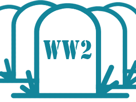 WW2 tombstones illustration